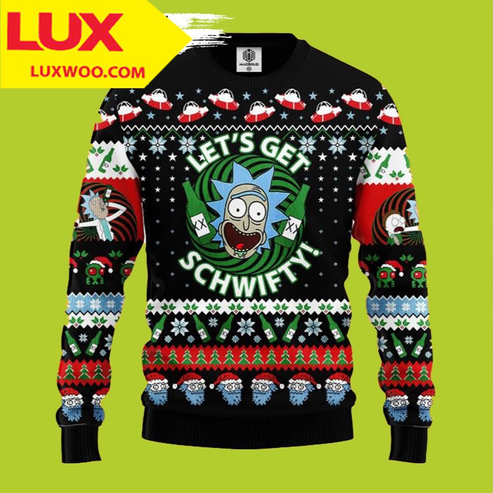 Lets Get Schwifty Rick And Morty Ugly Christmas Sweater