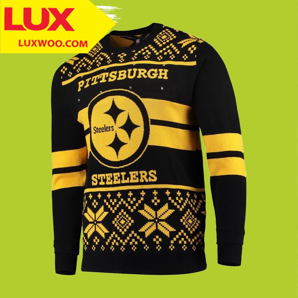 Light Up Pittsburgh Steelers Ugly Christmas Sweater