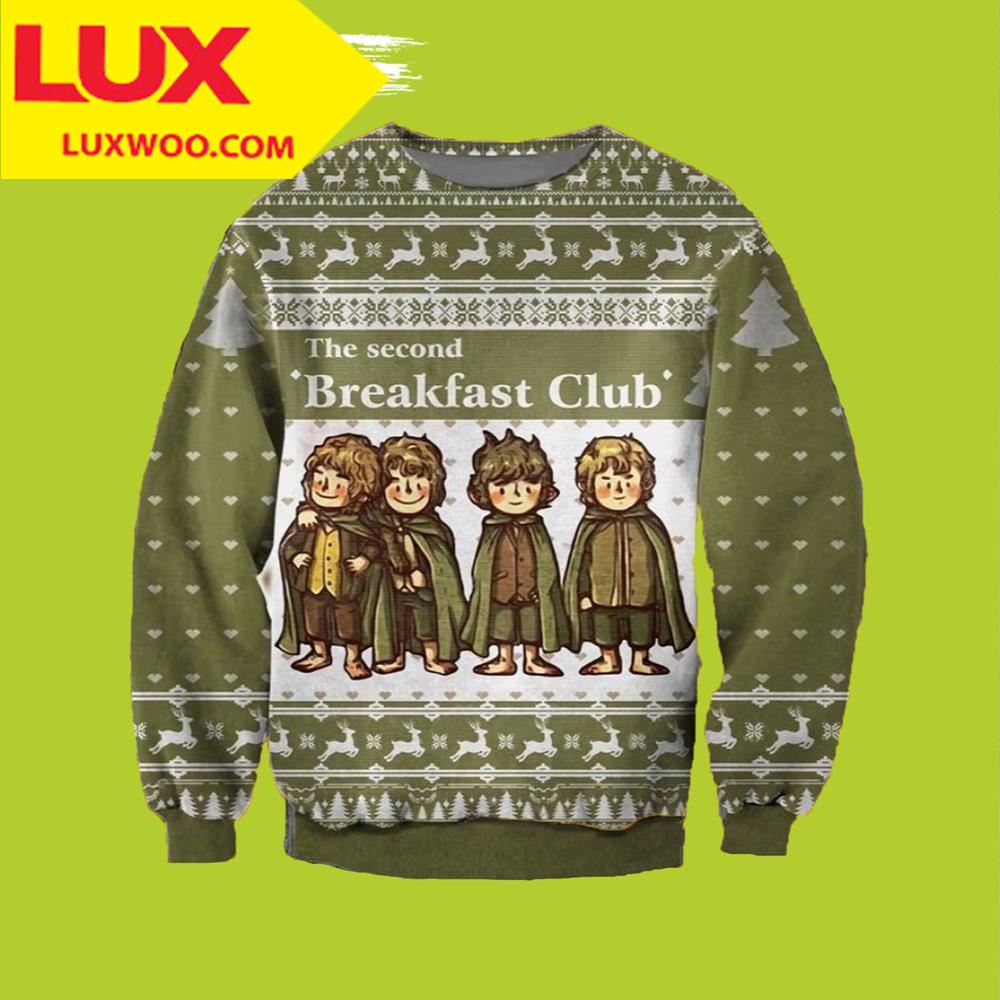Lord Of The Rings Ugly Christmas Sweater Second Breakfast
