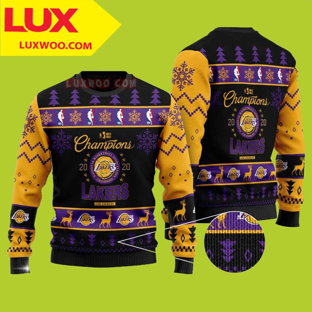 Los Angeles Lakers Nba Champion Lakers Ugly Christmas Sweater