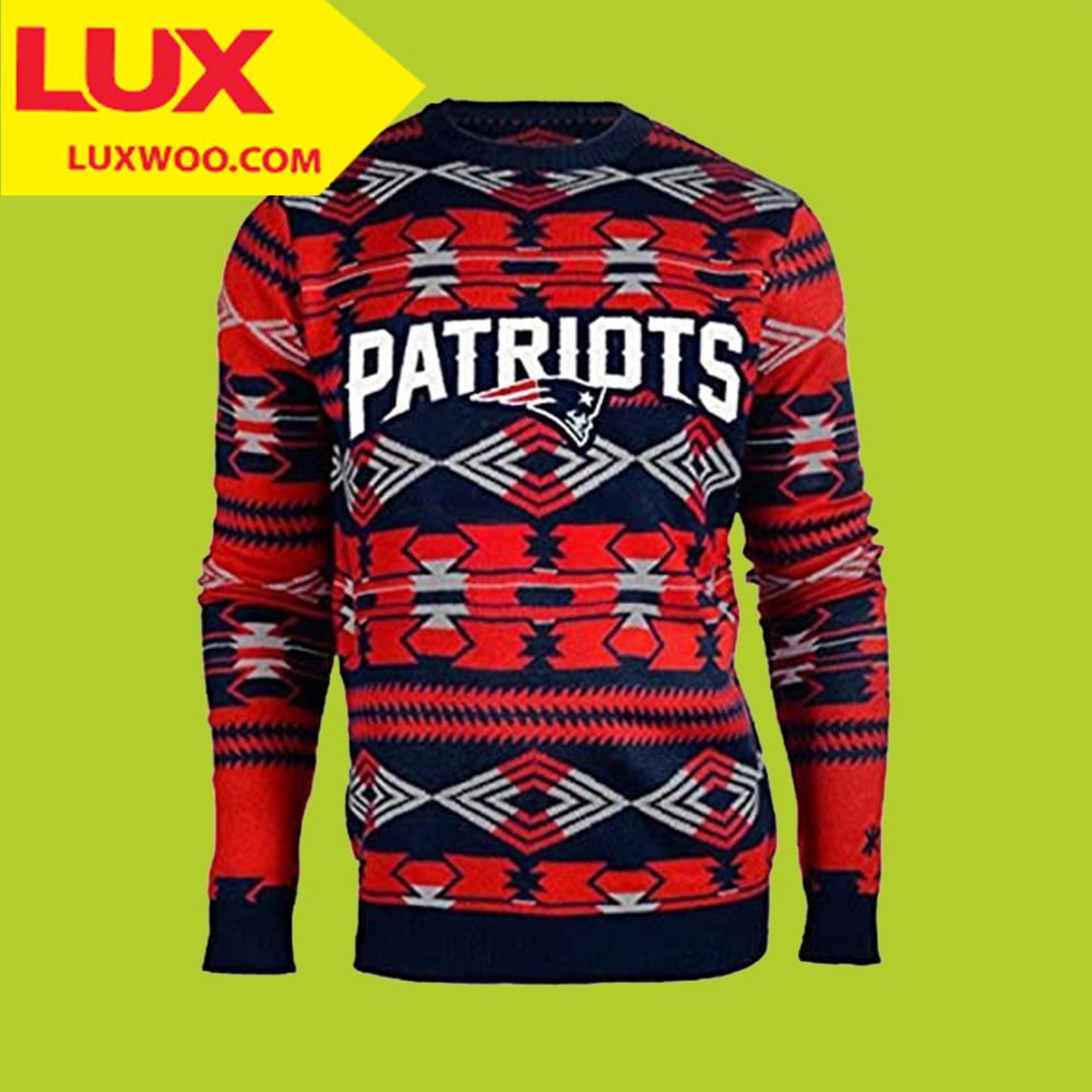 Merry Patriots New England Patriots Ugly Christmas Sweater