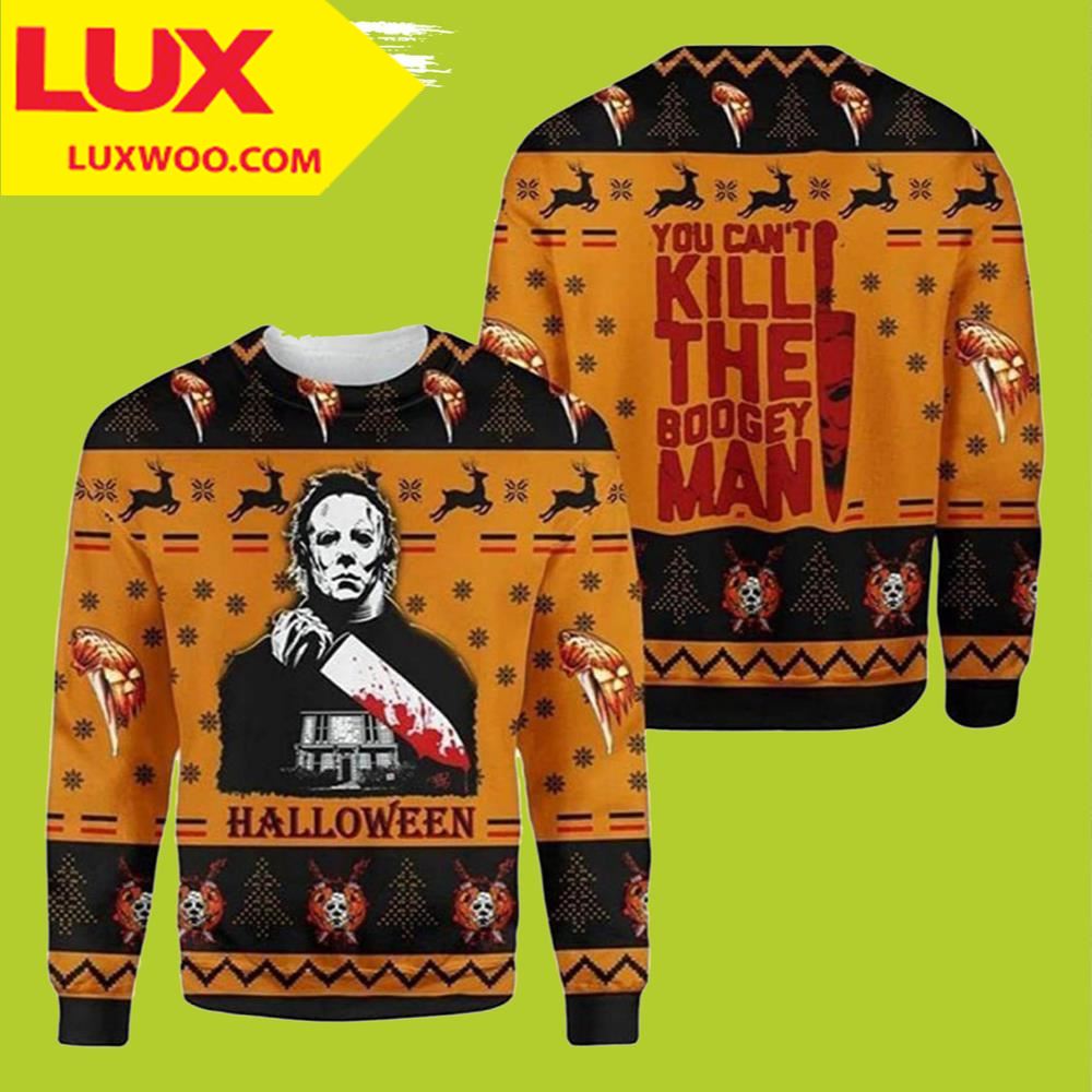 Michael Myers You Cant Kill The Boogeyman Horror Ugly Christmas Sweater