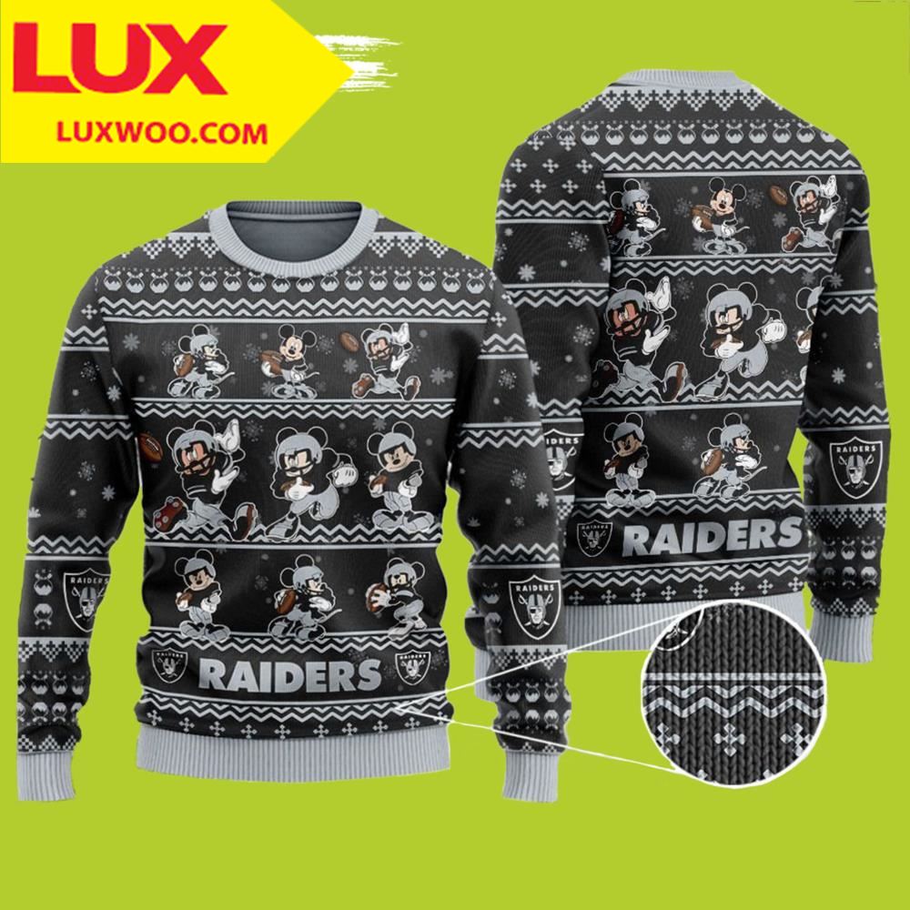 Mickey Mouse Holiday Party Raiders Ugly Christmas Sweater