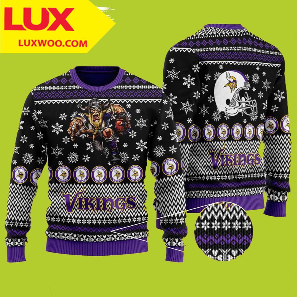 Minnesota Vikings Ugly Christmas Sweater 3d