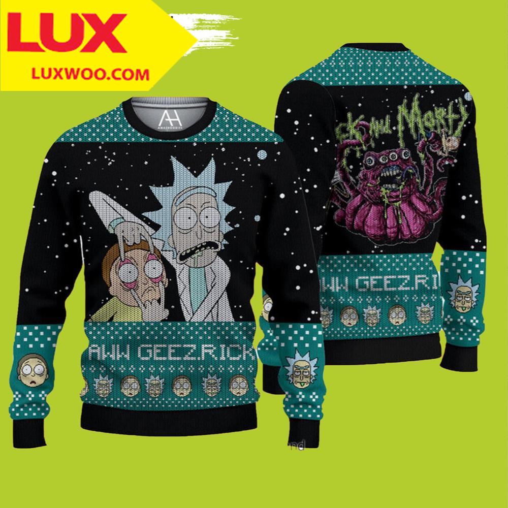 Monster Christmas Rick And Morty Ugly Christmas Sweater