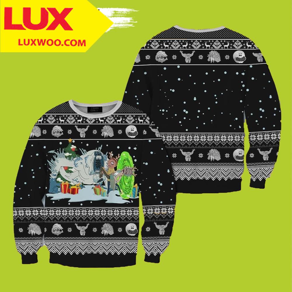 Monster Horror Rick And Morty Ugly Christmas Sweater