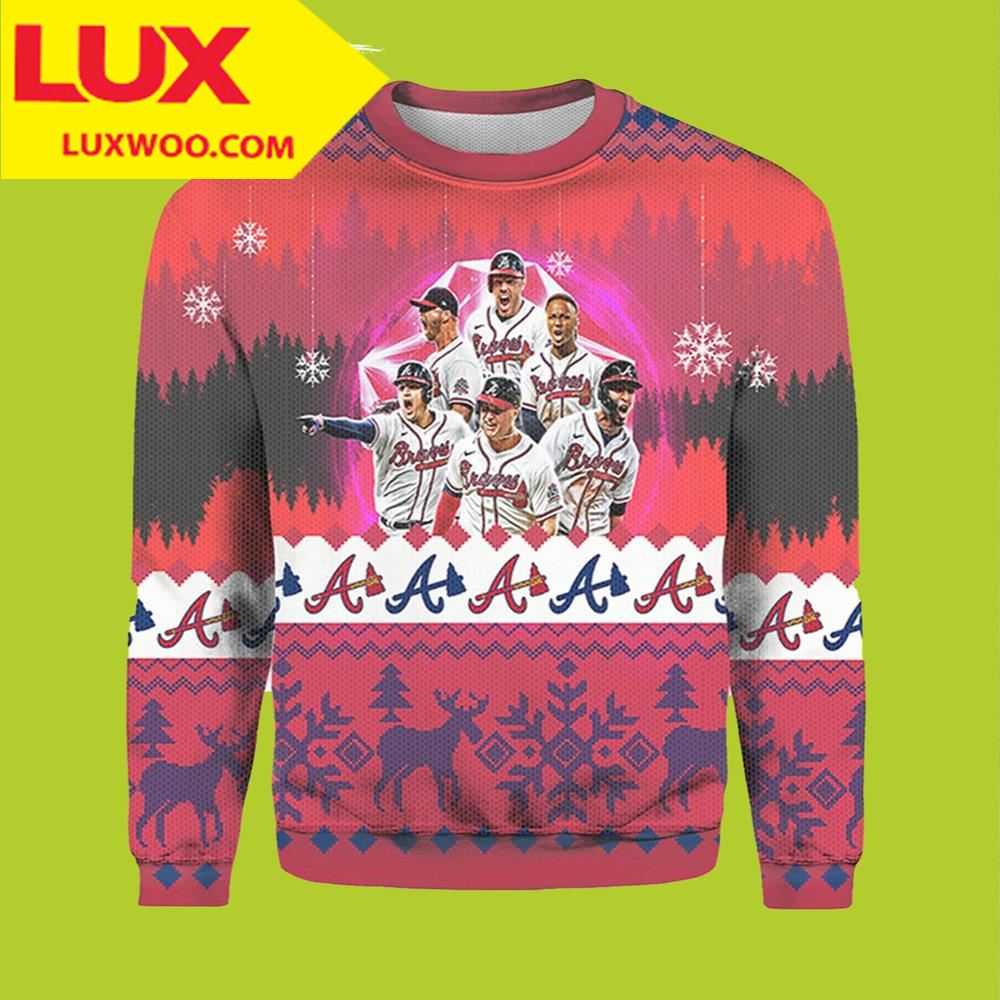 New Lets Go Atlanta Braves Ugly Christmas Sweater