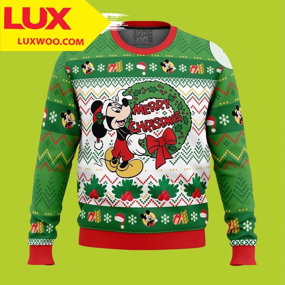 New Merry Christmas Mickey Mouse Thanksgiving Ugly Sweater
