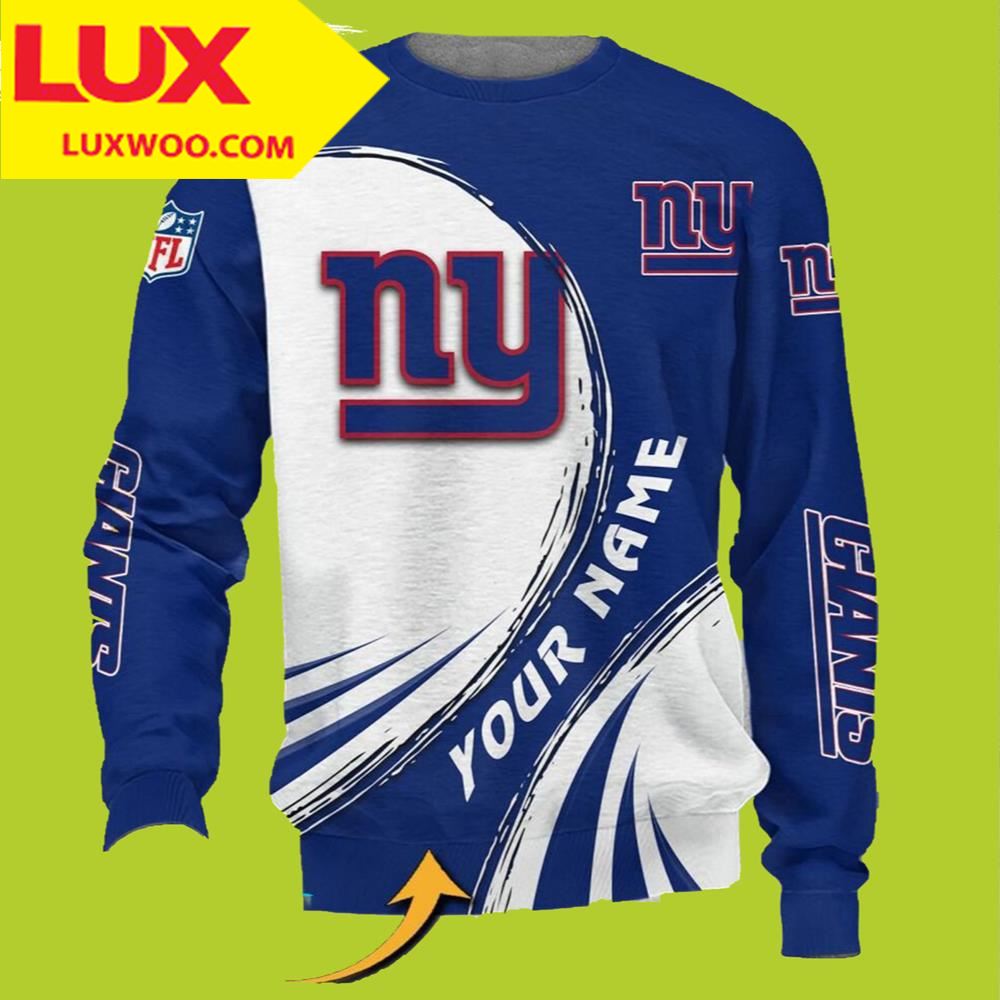New York Giants Custom Name New York Giants Ugly Christmas Sweater