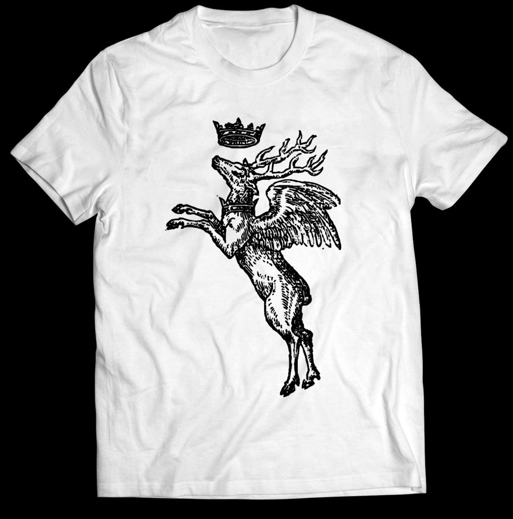 Devises Héroïques – The Stag King Black Color T-shirt Full Size Up To 5xl
