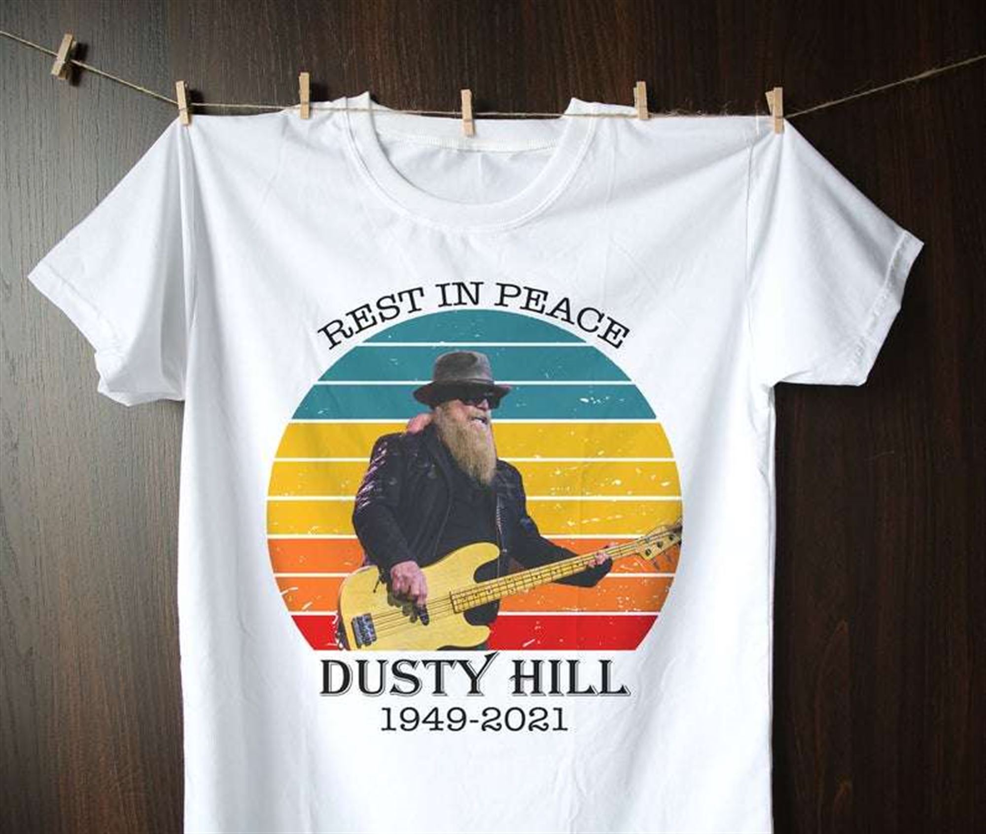Dusty Hill Rest In Peace Vintage T Shirt Size Up To 5xl