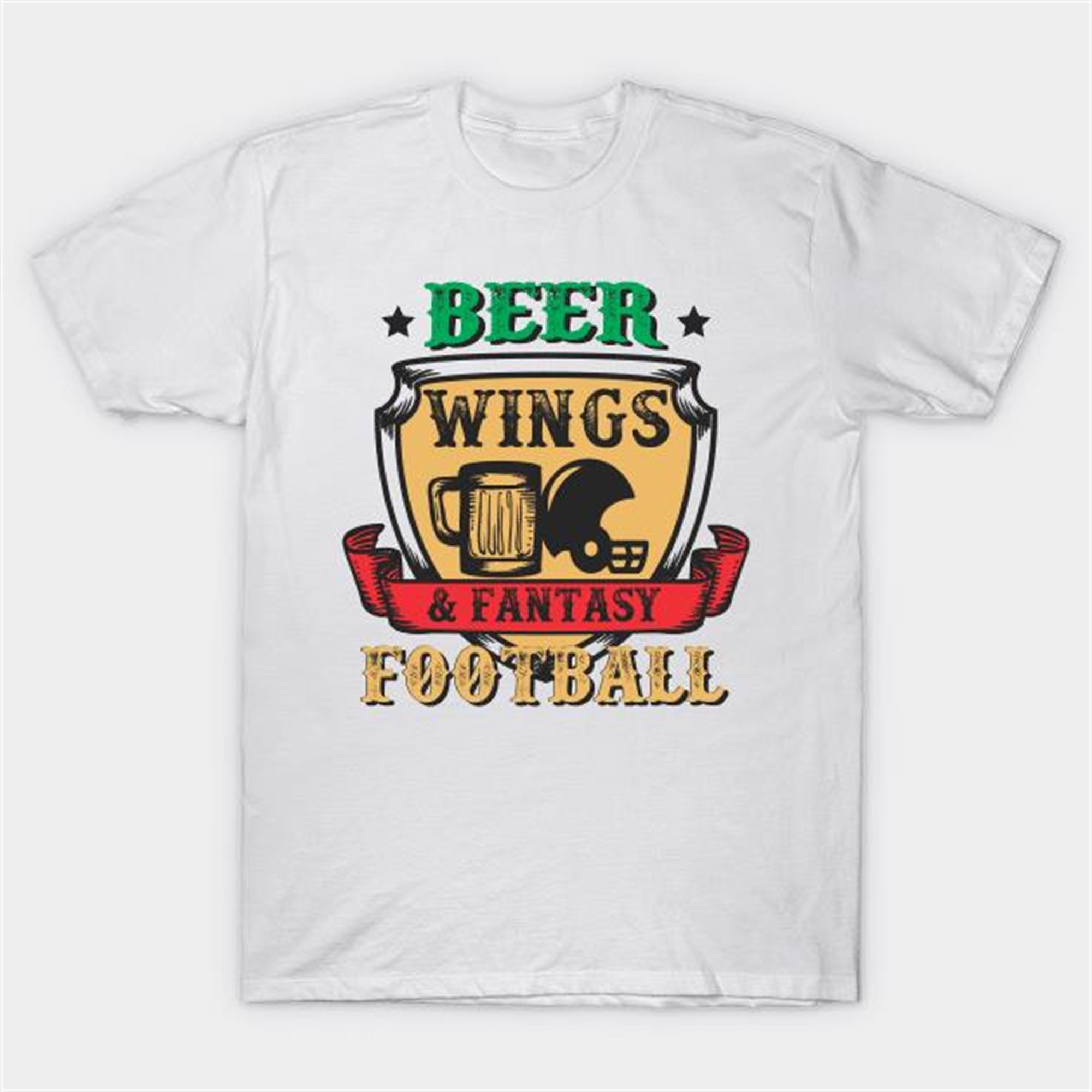 Fantasy Football Beer Wings T Shirt Size Up To 5xl