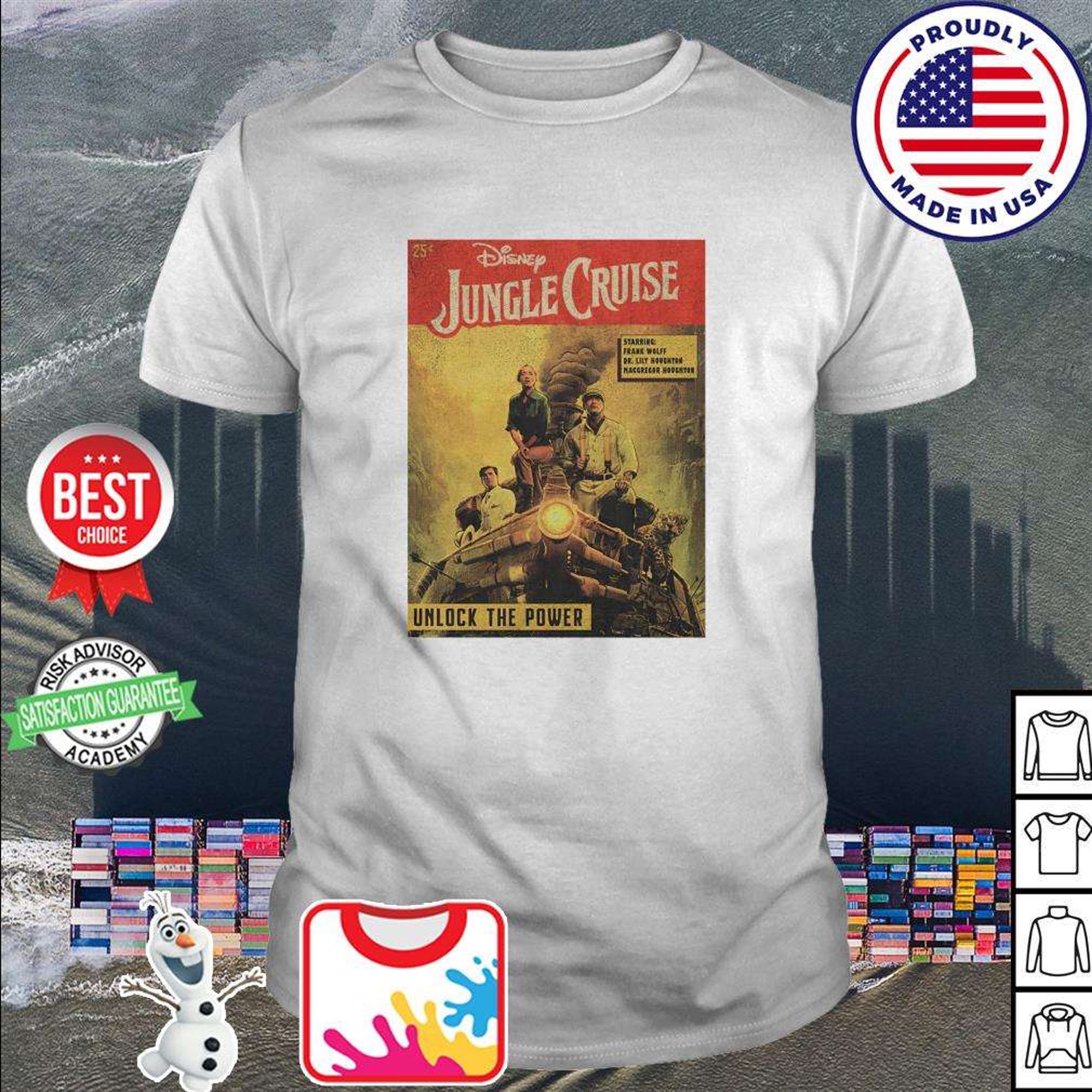 Jungle Cruise Book Cover T-shirt Full Size Up To 5xl