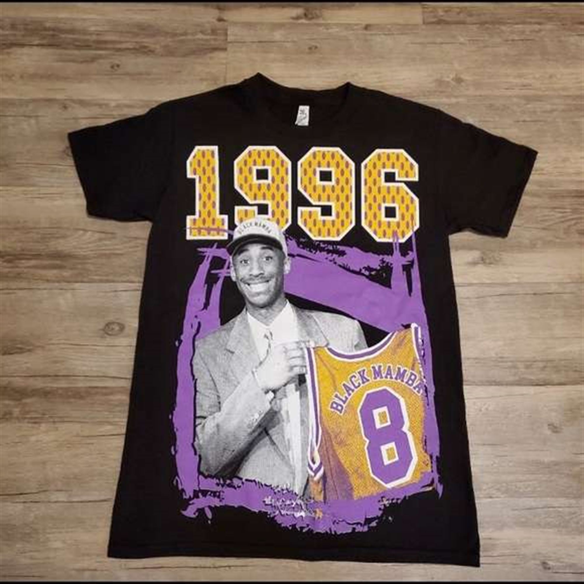 Kobe Bryant Los Angeles Lakers 1996 Nba Draft T Shirt Full Size Up To 5xl