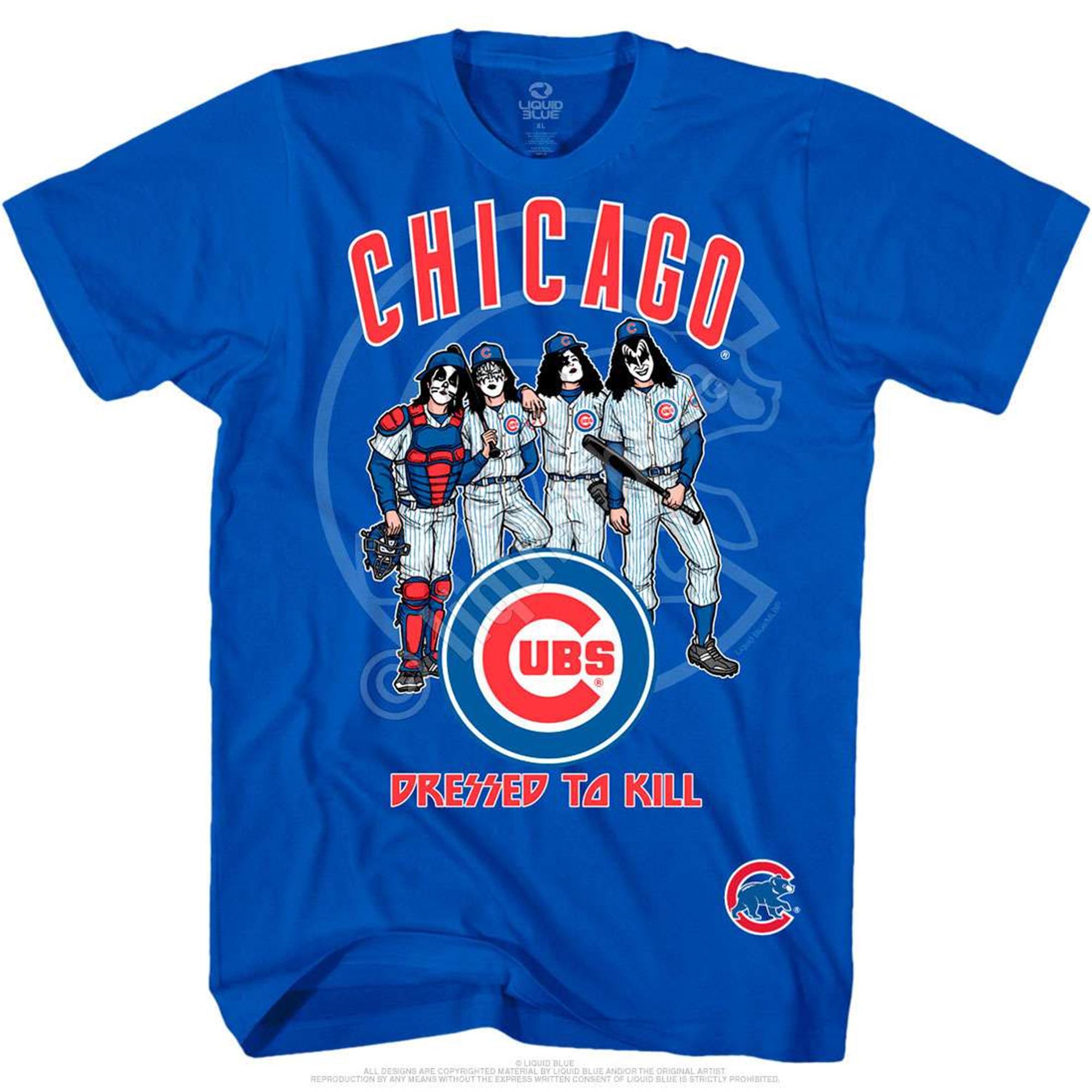 Mlb Chicago Cubs Kiss Dressed To Kill T-shirt Full Size Up To 5xl