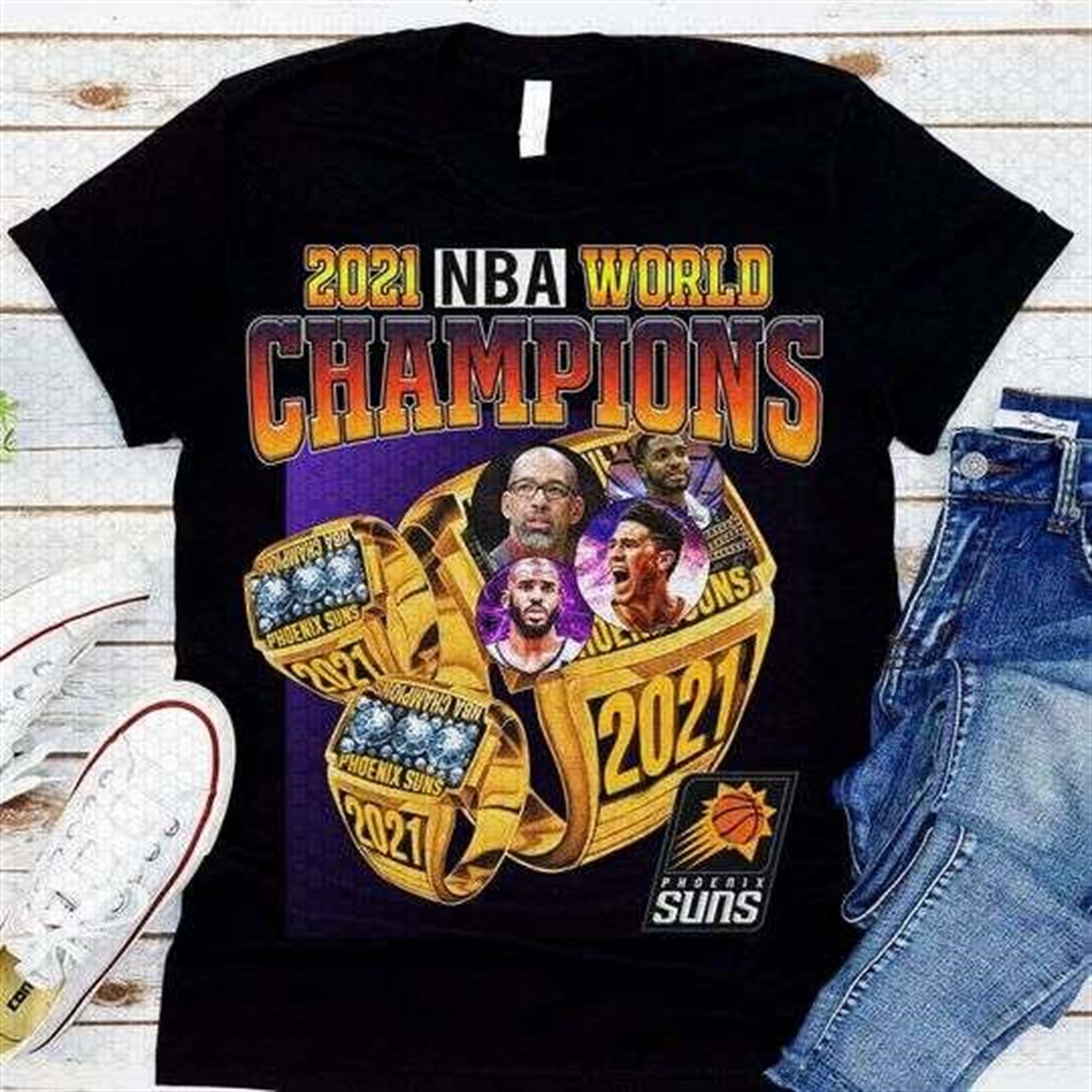 Nba World Champions 2021 Phoenix Suns T Shirt Size Up To 5xl