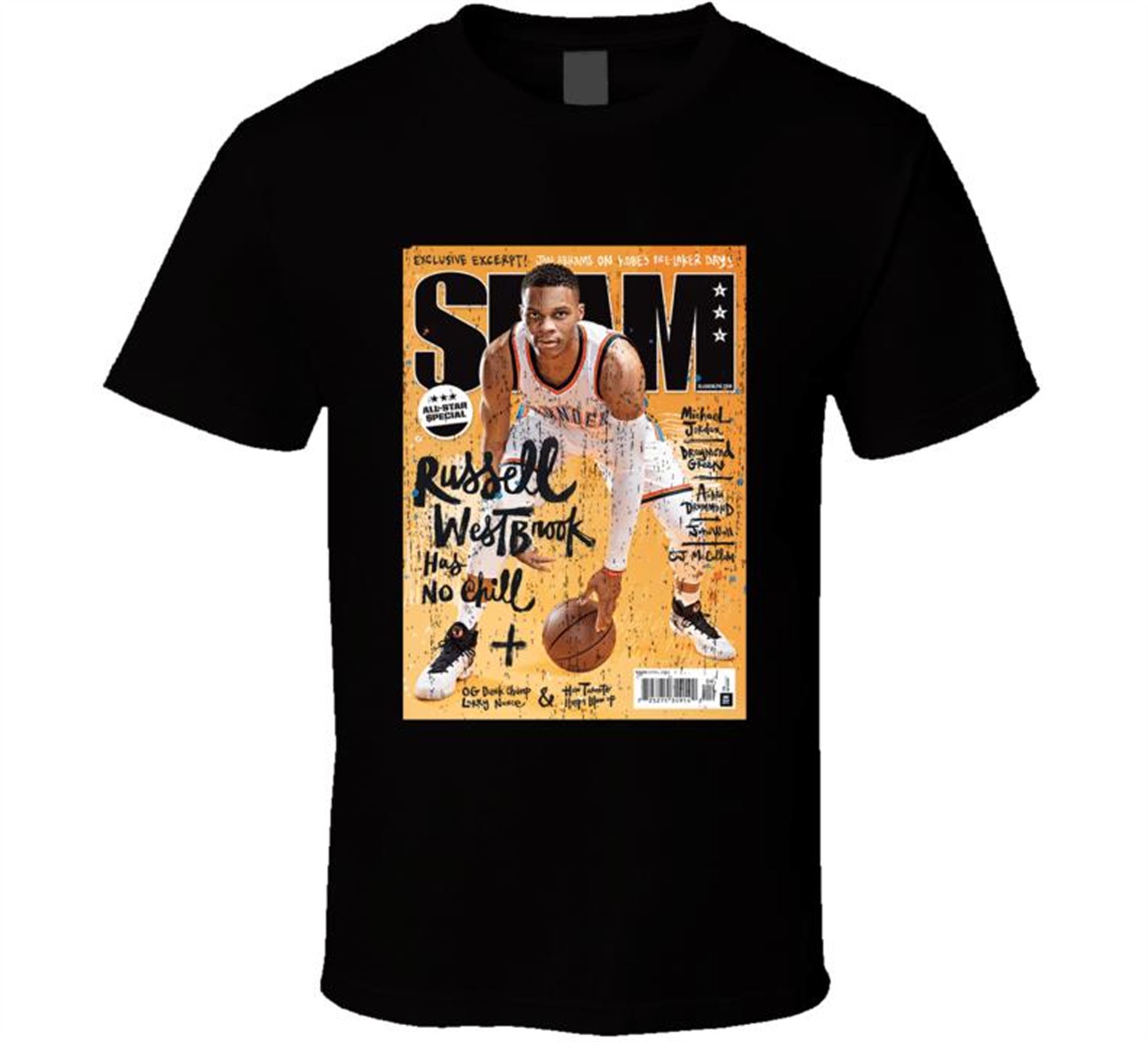 Slam Magazine Issue 196 Russell Westbrook T Shirt Plus Size Up To 5xl
