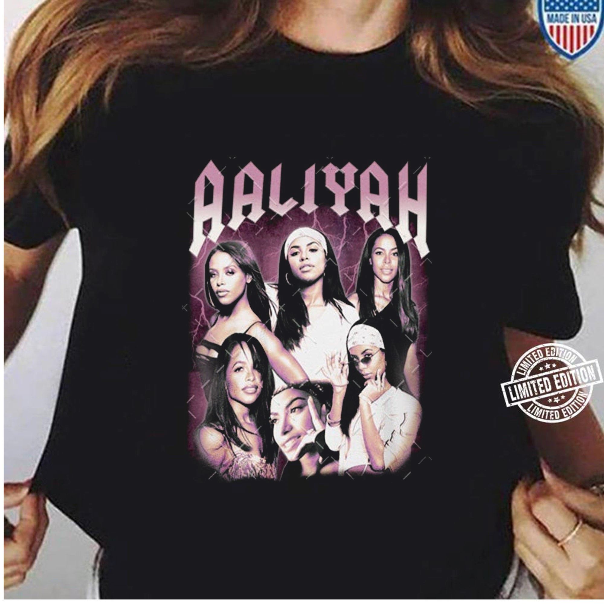 Aaliyah Vintage T Shirt Artist Tees 90s Vintage Tees T-shirt Gift For Men Women Unisex Unisex T-shirt