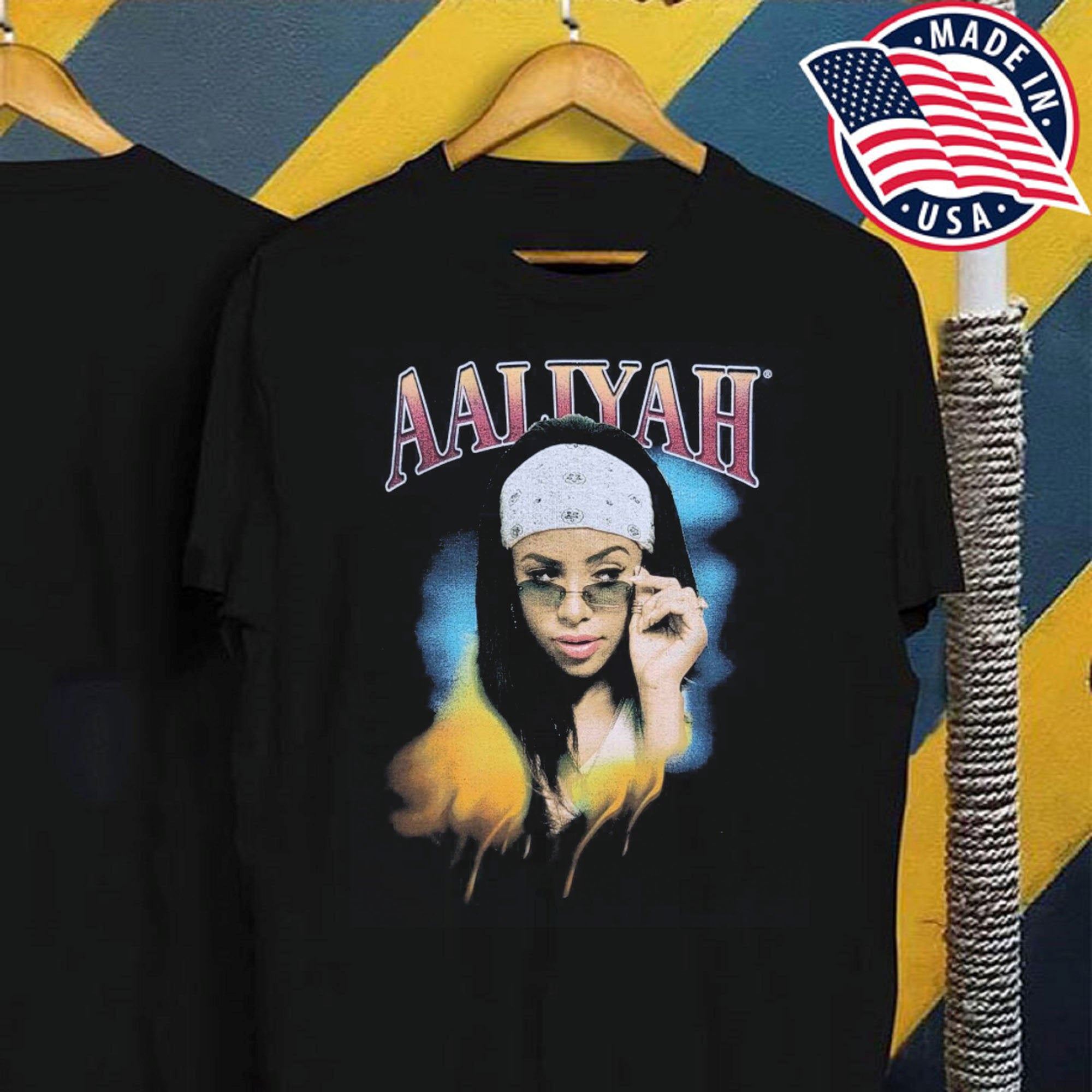 Aaliyah Vintage T-shirt Retro Printed Art Shirt Gift For Men Women Mother Father Day Unisex T Shirt