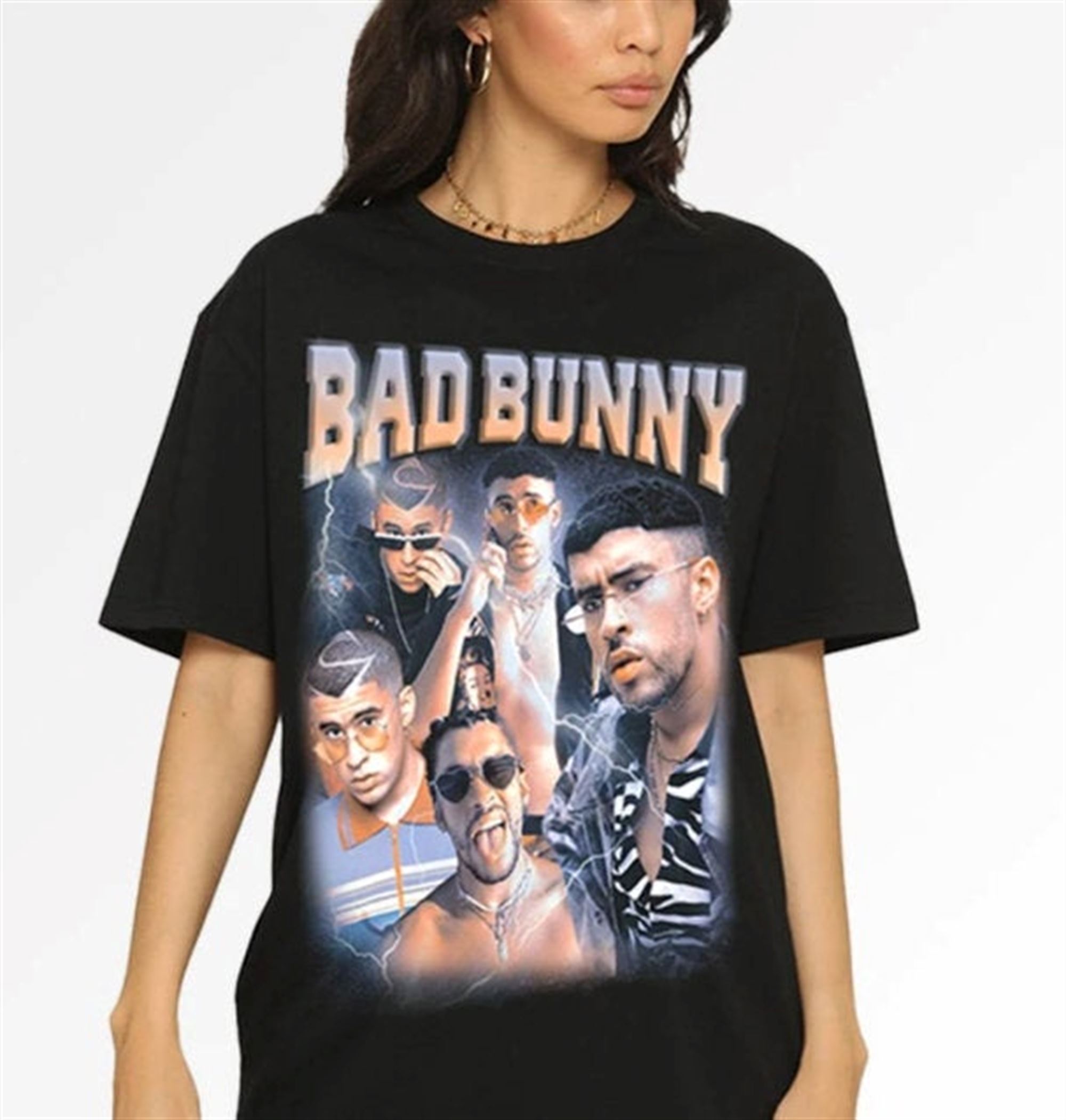 Bad Bunny Shirt Bad Bunny Printed Graphic Tee Bad Bunny Fan Shirt Hip-hop T-shirt Rap Hip-hop T-shirtgift For Fan Vintage Shirt H
