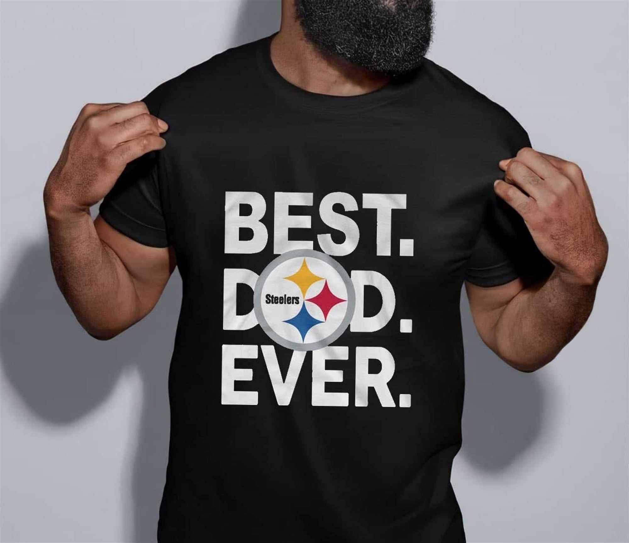 Best Dad Ever Shirt Pittsburgh Steelers Football Team Gift For Dad NFL Shirt Sport Shirt Fathers Day Gift Gift For Father Ha-c20-5