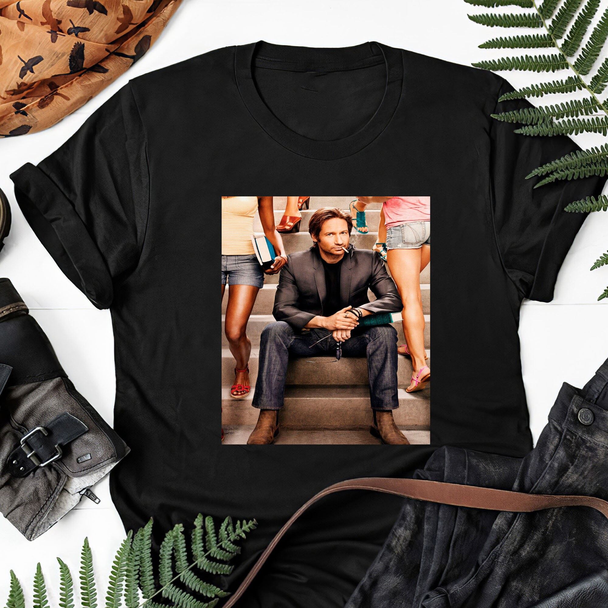 Californication Poster Hank Moody David Duchovny Image Gift Tee For Men Women Unisex T-shirt