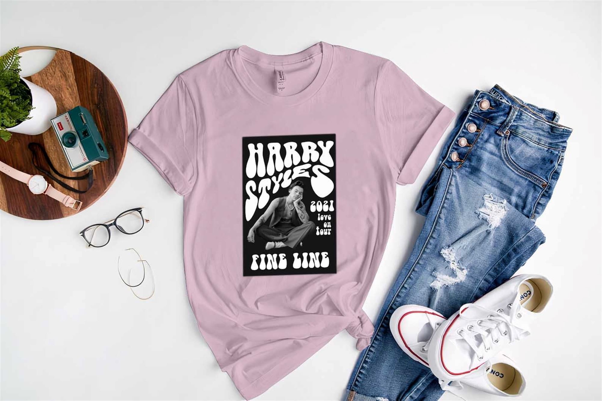 Harry Styles Vintage Shirt Fine Line Shirt 2021 Love On Tour Shirt Album Cover Shirt One Direction Shirt Music Gifts Shirt Tm34