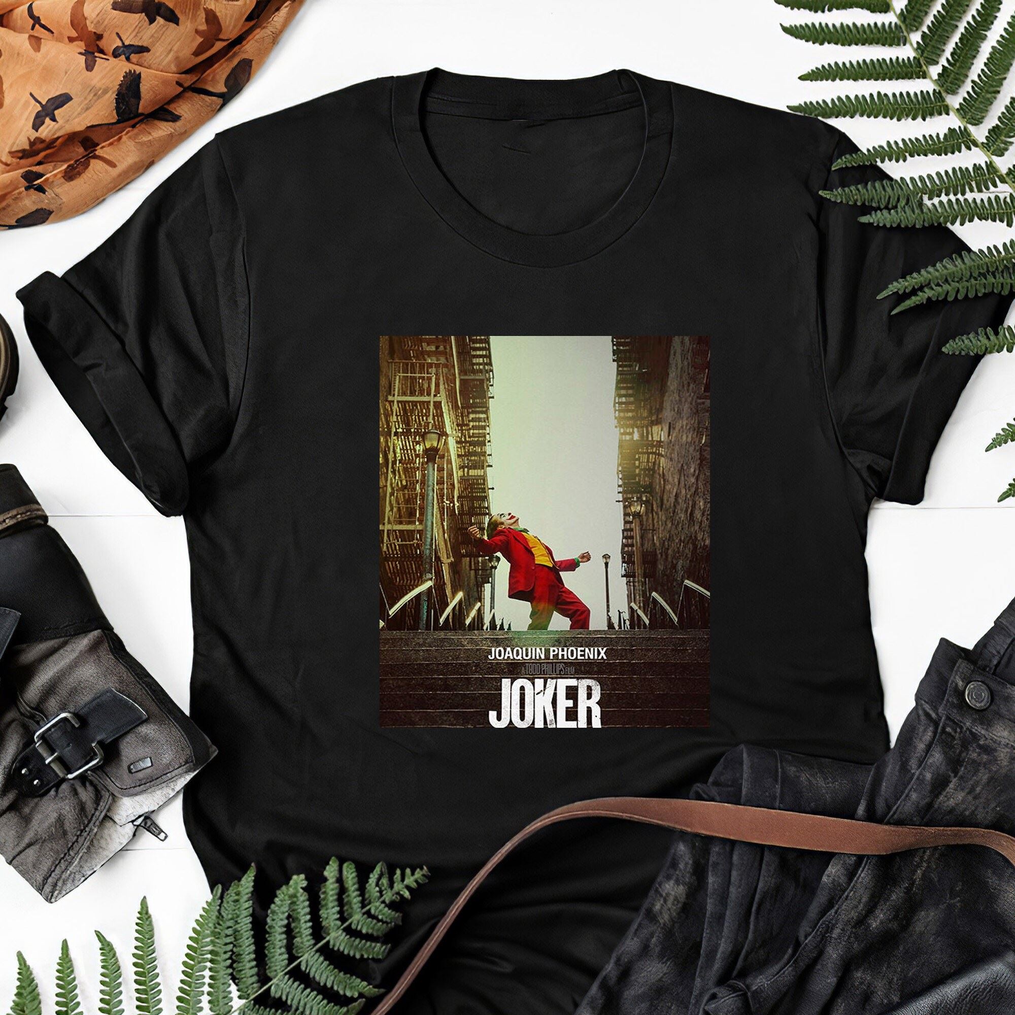 Joker Classic Stairs Joaquin Phoenix Gift Tee For Men Women Unisex T-shirt
