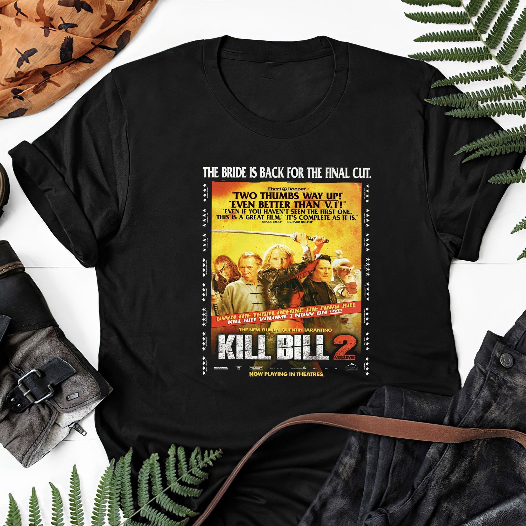 Kill Bill Vol 2 Movie Poster Quentin Taratino Kung Fu Gift Tee For Men Women Unisex T-shirt