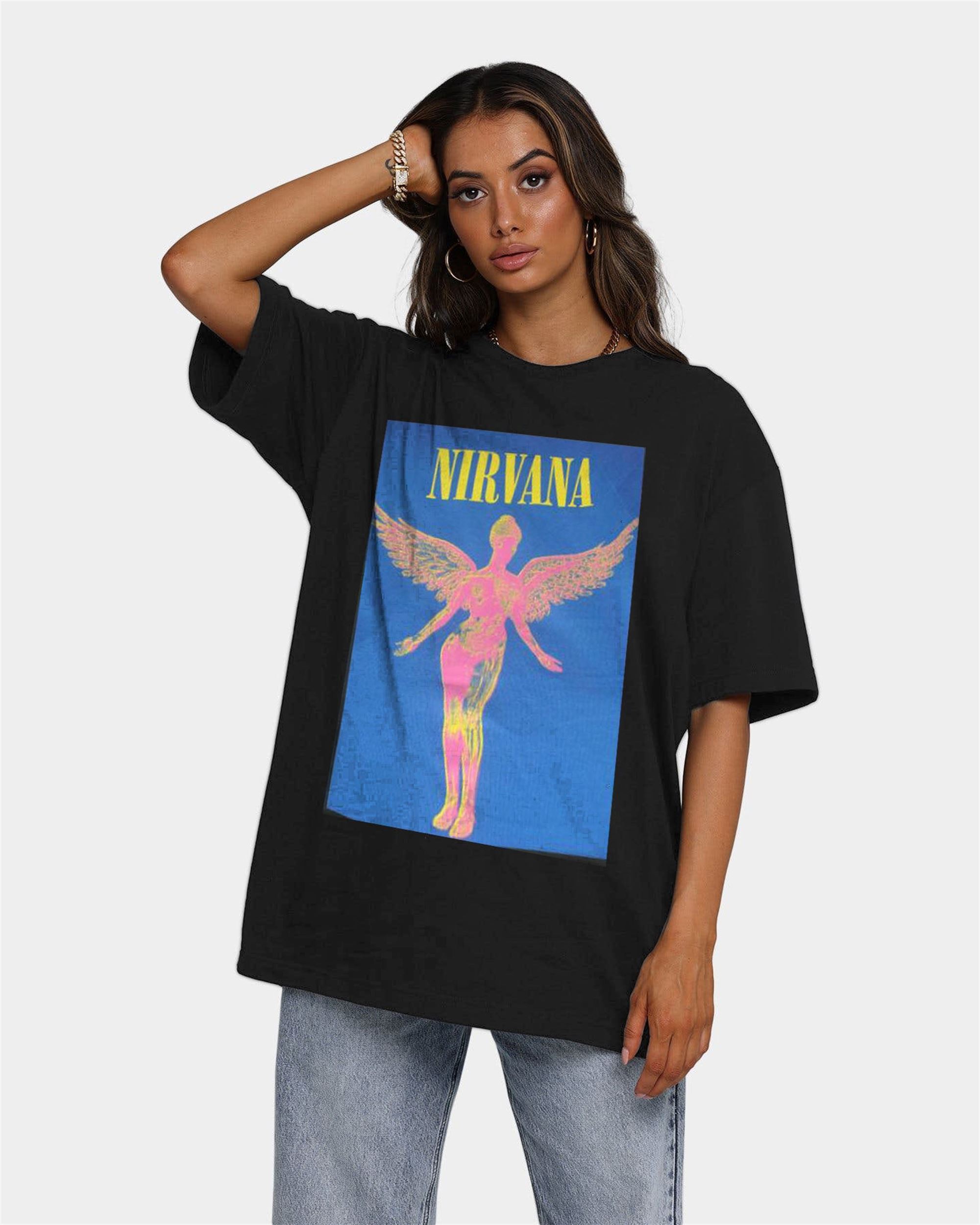 Nirvana Utero Tour T-shirt Nirvana Band Shirt Nirvana Shirt Funny Shirtretro 90 Shirt Vintage Nirvana Shirt Rock Band T-shirt H