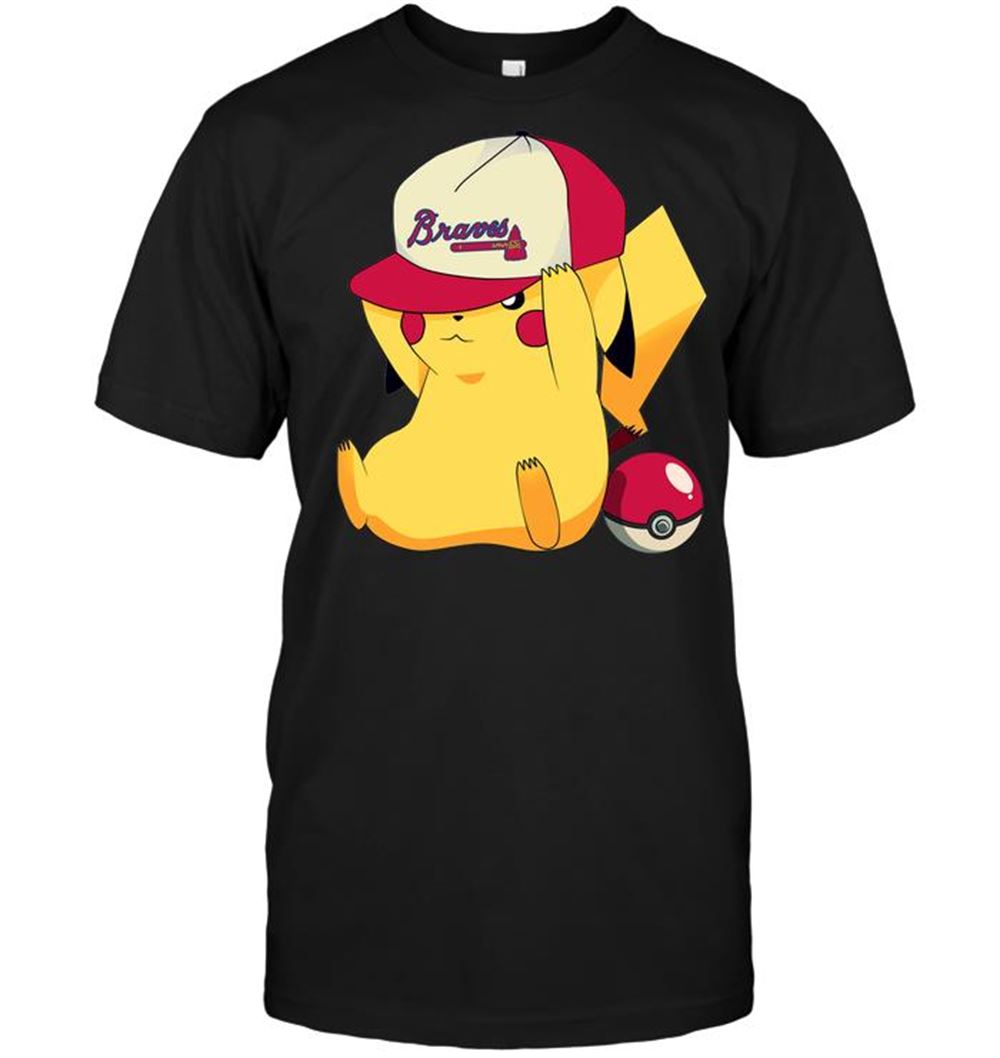 Atlanta Braves Pikachu Pokemon Shirt