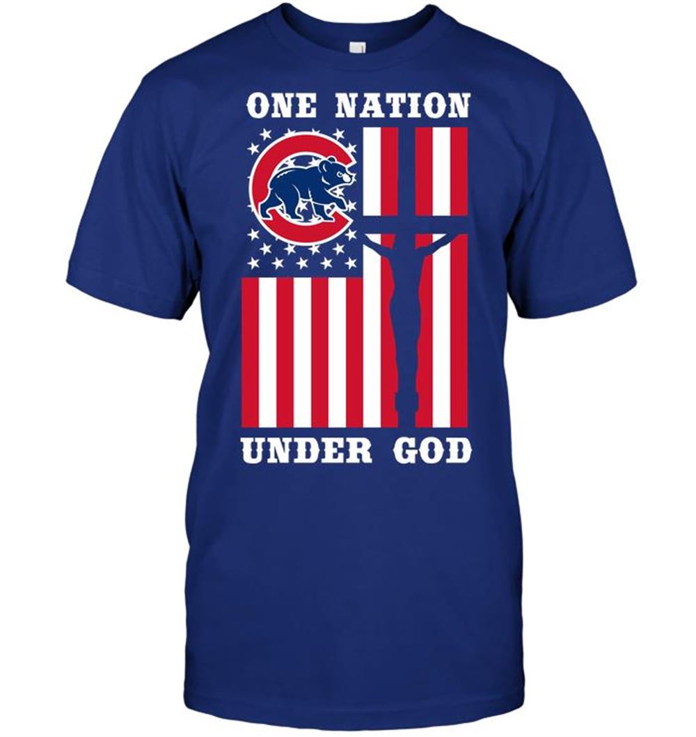 Chicago Cubs One Nation Under God Shirt Full Size Up To 5xl