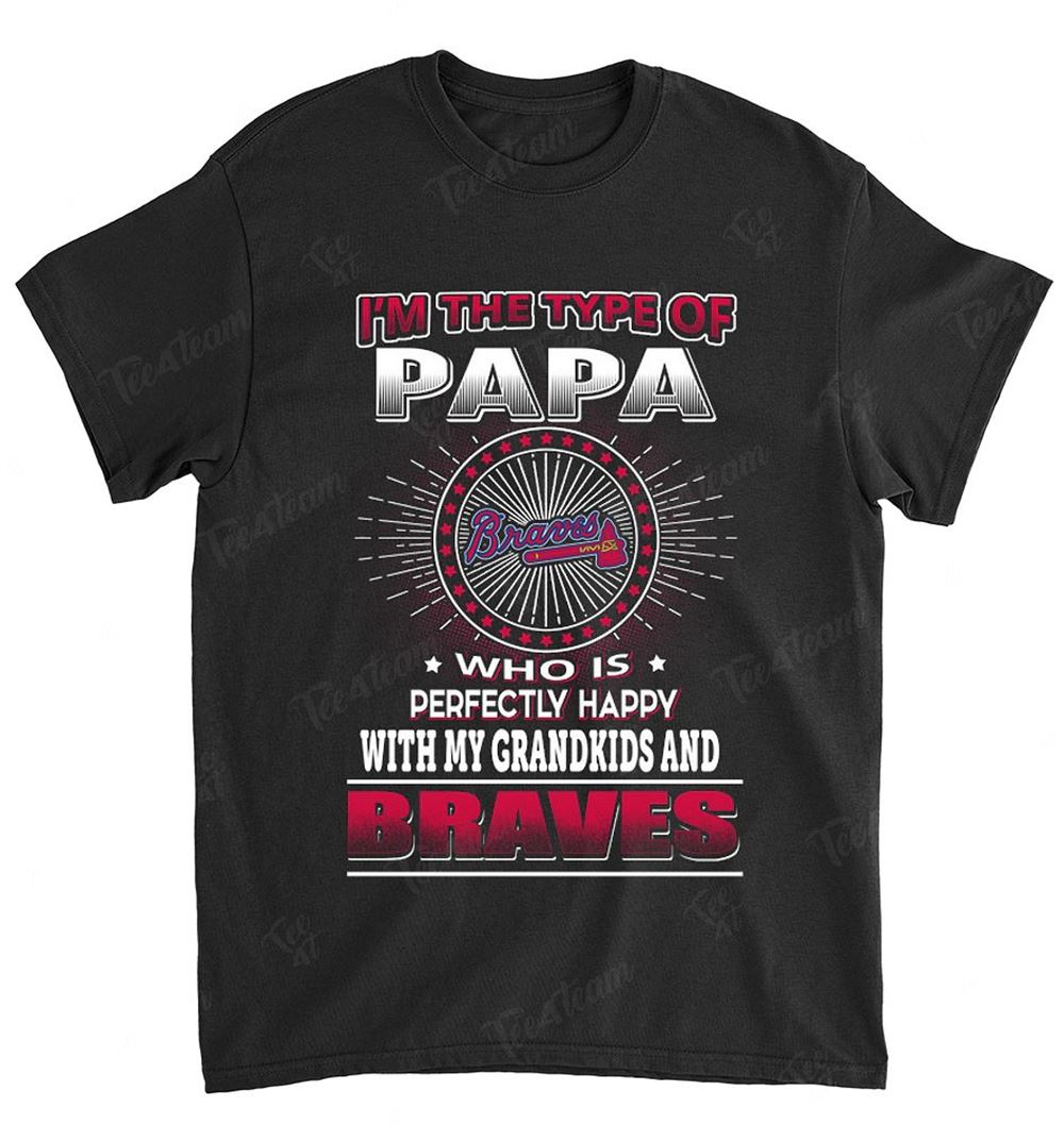 Mlb Atlanta Braves 156 Papa Loves Grandkids Shirt Size Up To 5xl