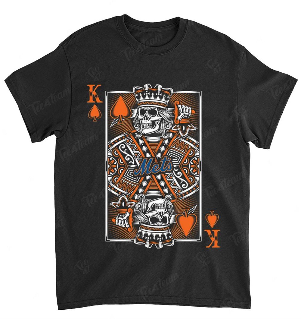 Mlb New York Mets 043 King Card Poker Shirt Plus Size Up To 5xl