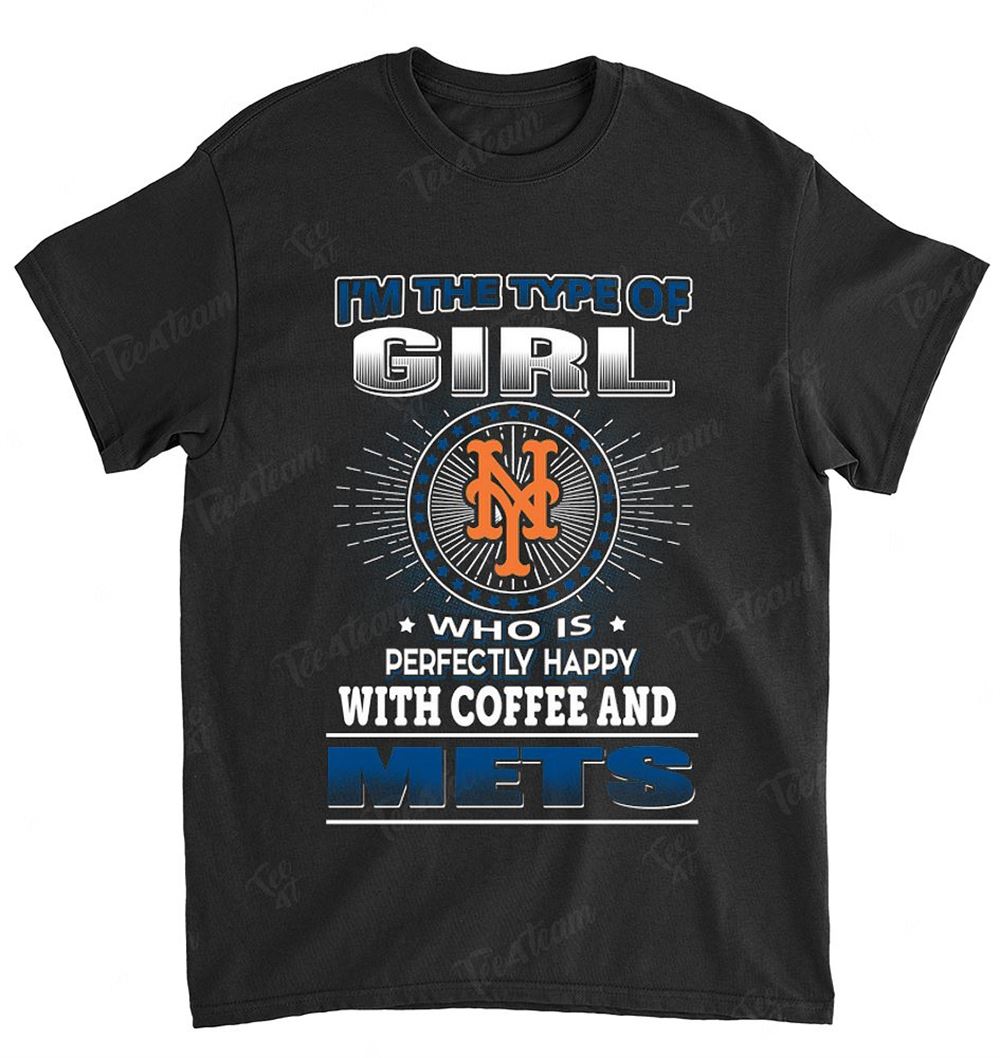 Mlb New York Mets 161 Girl Loves Coffee Shirt Full Size Up To 5xl