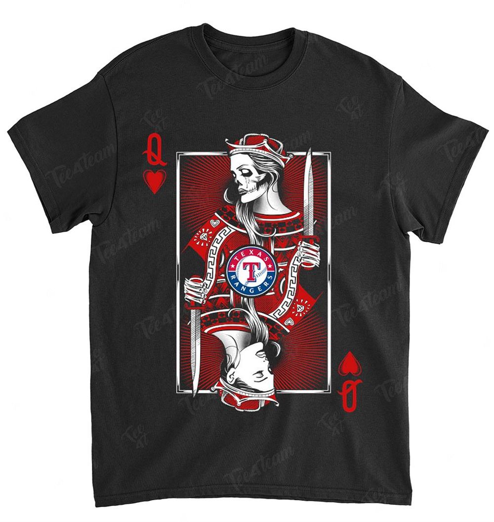 Mlb Texas Rangers 044 Queen Card Poker Shirt Size Up To 5xl