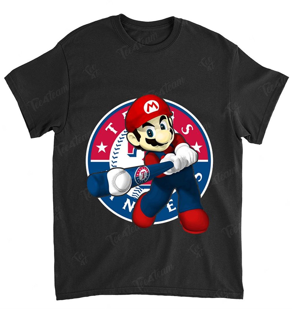 Mlb Texas Rangers 052 Mario Nintendo Shirt Full Size Up To 5xl