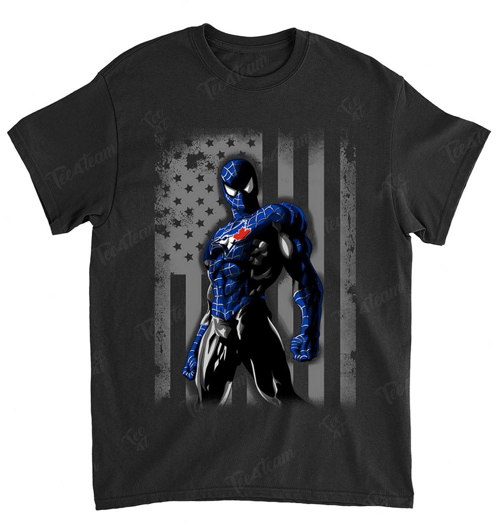 Mlb Toronto Blue Jays 021 Spiderman Flag Dc Marvel Jersey Superhero Avenger Shirt Size Up To 5xl