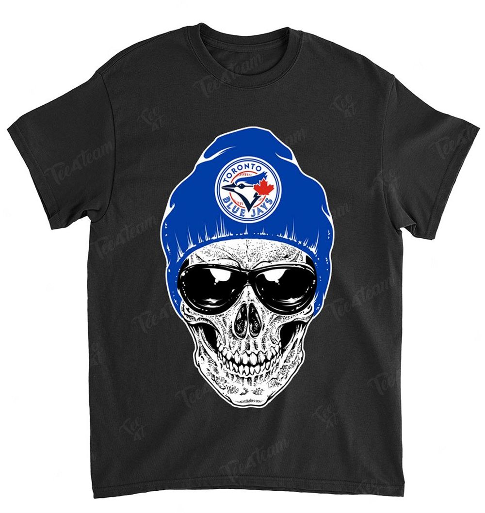 Mlb Toronto Blue Jays 079 Skull Rock With Beanie Shirt Plus Size Up To 5xl