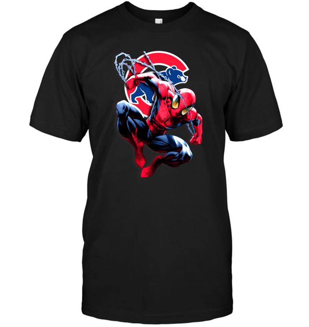 Spiderman Chicago Cubs Shirt Full Size Up To 5xl