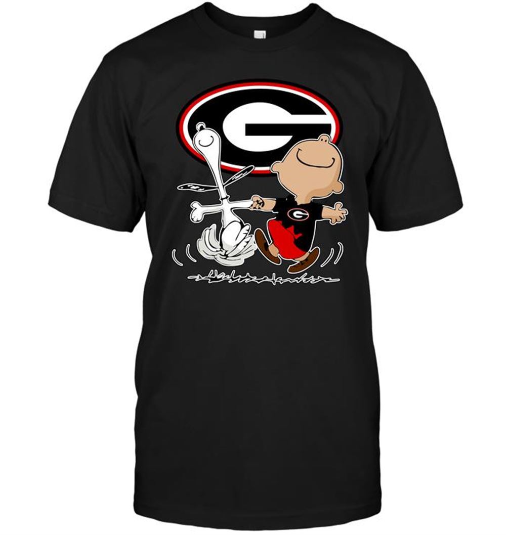 Charlie Brown Snoopy Georgia Bulldogs T-shirt