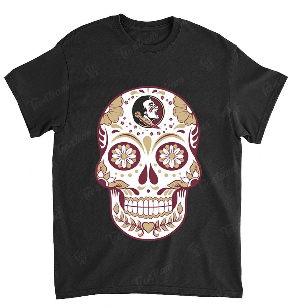 Ncaa Florida State Seminoles 081 Skull Rock With Flower T-shirt