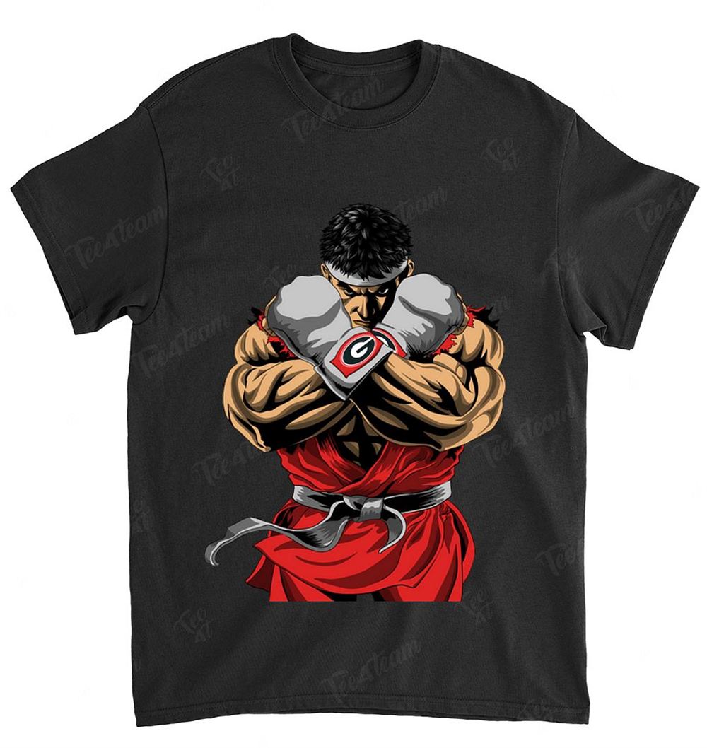 Ncaa Georgia Bulldogs 048 Ryu Nintendo Street Fighter T-shirt