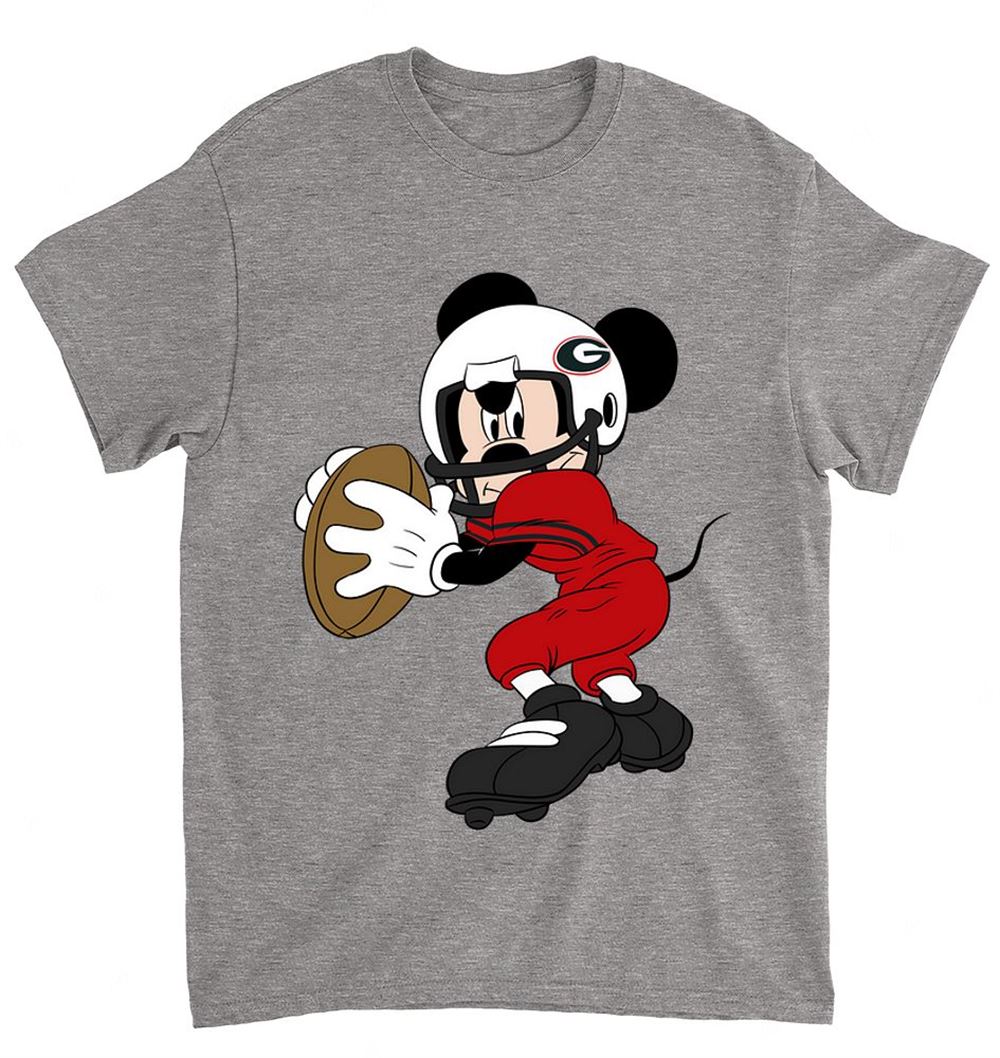 Ncaa Georgia Bulldogs 053 Mickey Mouse Walt Disney T-shirt