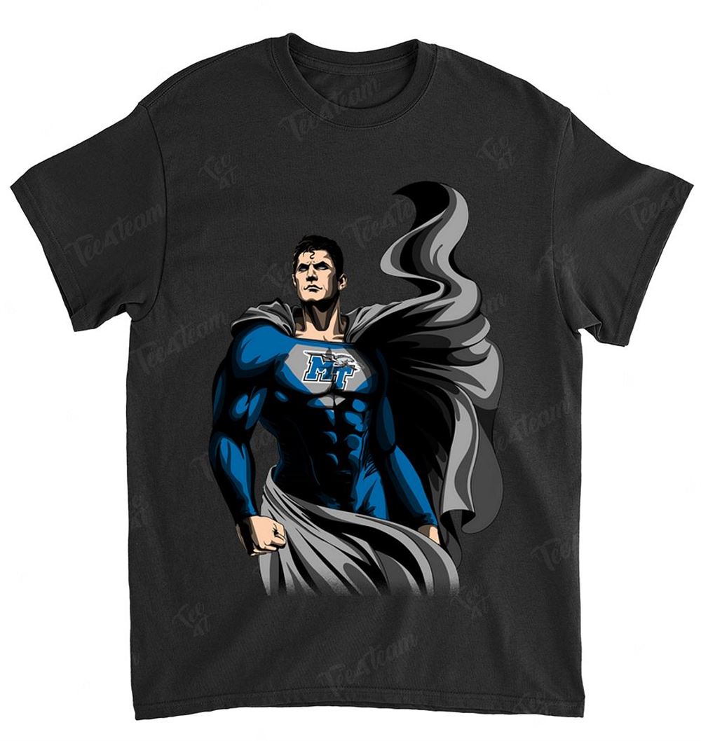 NCAA Middle Tennessee Blue Raiders 014 Superman Dc Marvel Jersey Superhero Avenger Shirt Size S-5xl