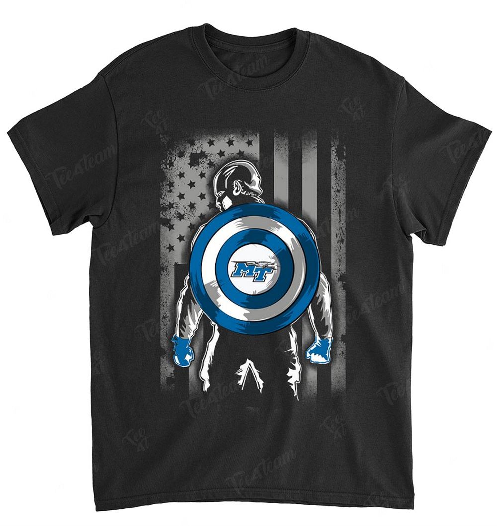 NCAA Middle Tennessee Blue Raiders 017 Captain Dc Marvel Jersey Superhero Avenger Shirt Gift For Fan