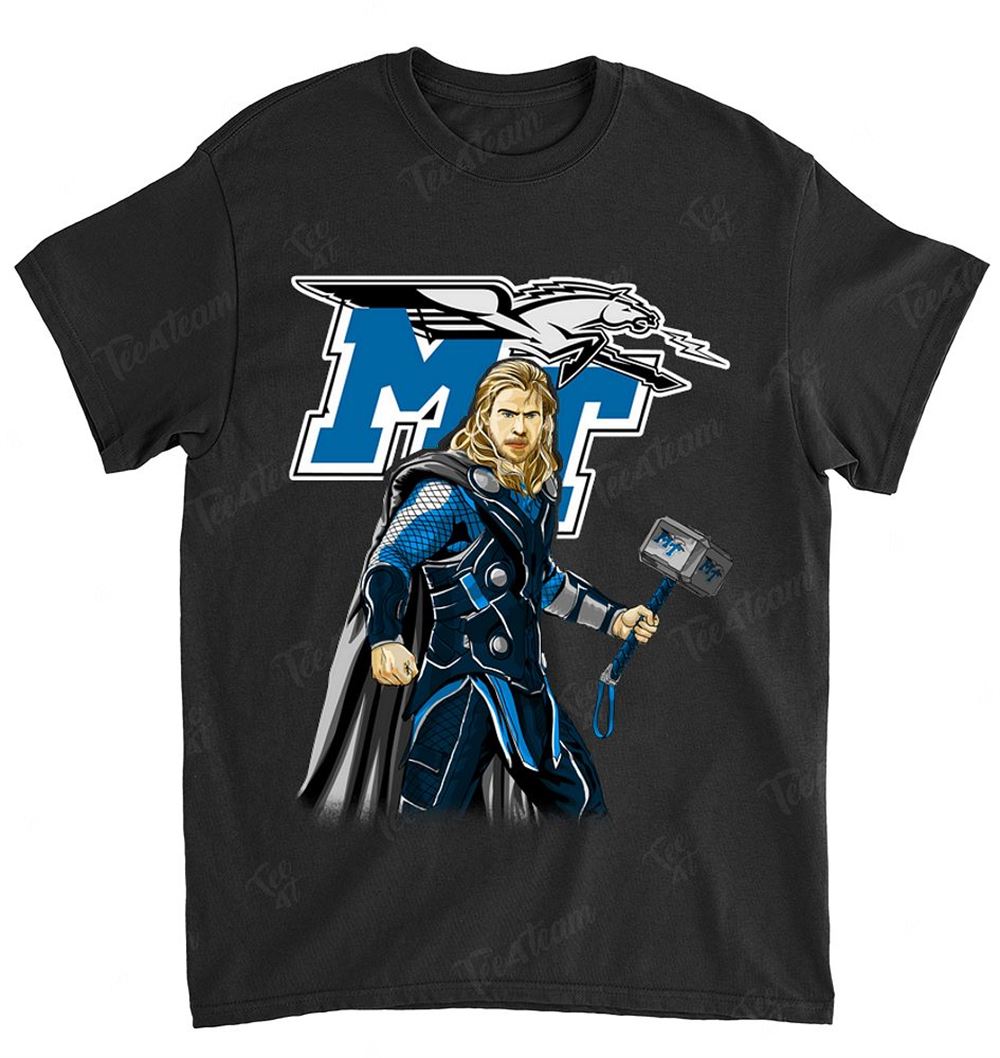 NCAA Middle Tennessee Blue Raiders 024 Thor Dc Marvel Jersey Superhero Avenger Shirt Size S-5xl