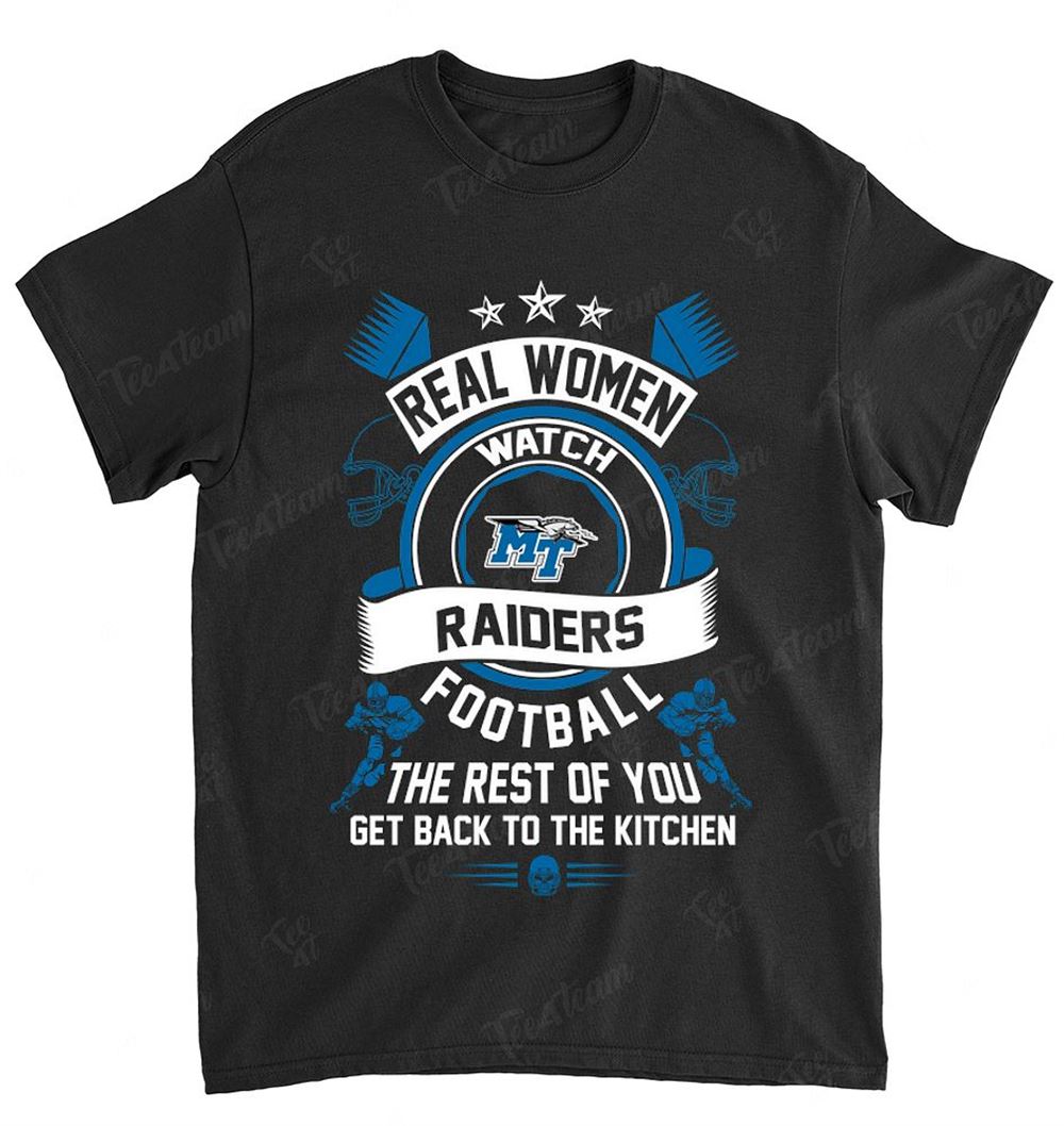 NCAA Middle Tennessee Blue Raiders 103 Real Women Watch Football Shirt Size S-5xl