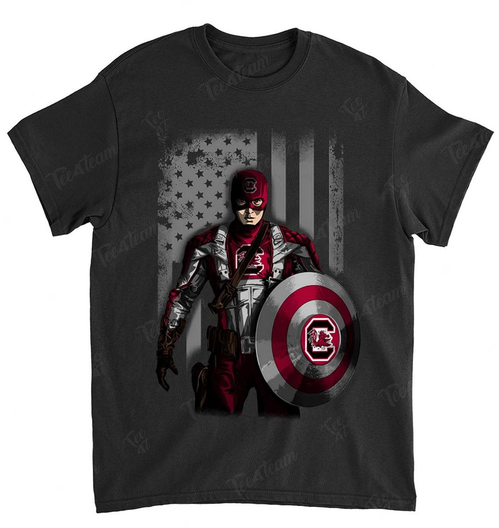 Ncaa South Carolina Gamecocks 016 Captain Flag Dc Marvel Jersey Superhero Avenger Shirt