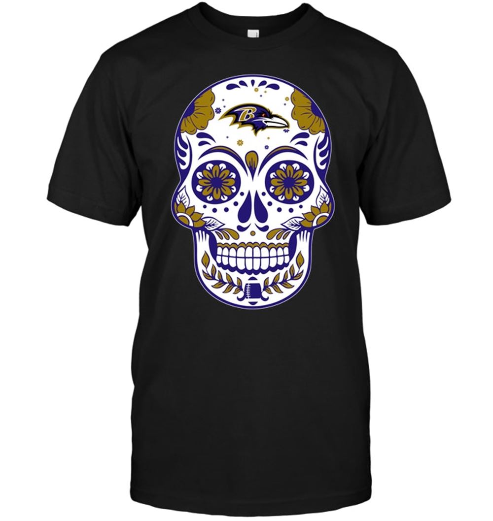 Baltimore Ravens Sugar Skull Shirt